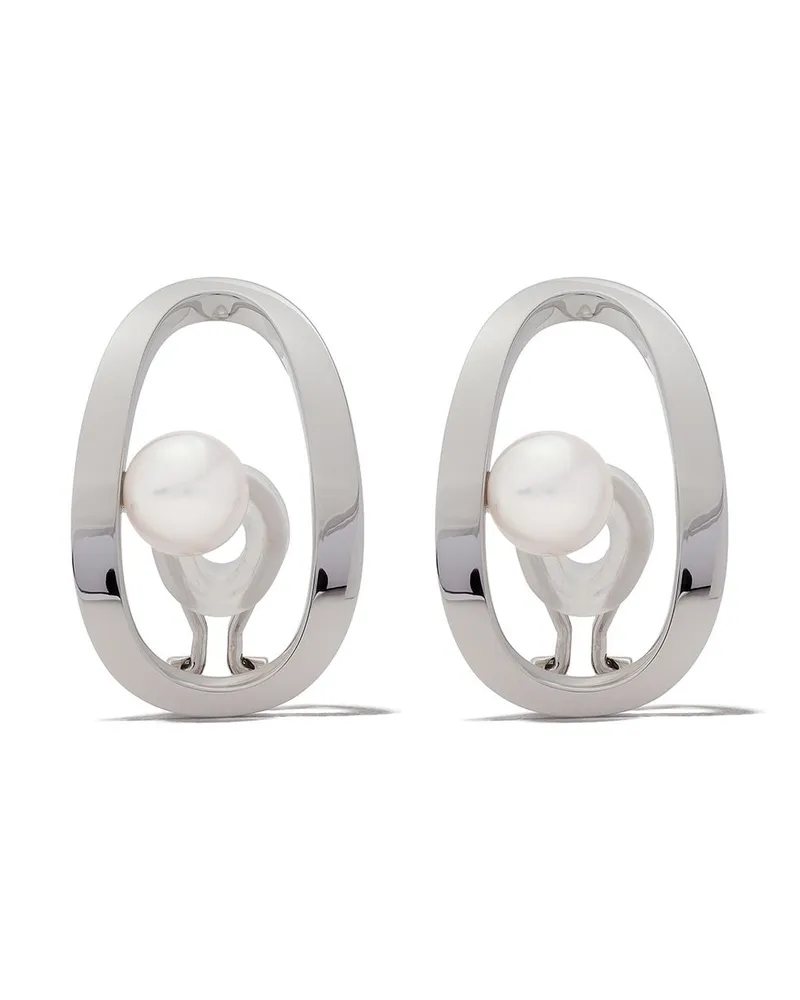 TASAKI 18kt Aurora Weißgoldohrringe mit Akoya-Perle - Silber Silber