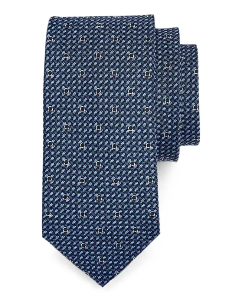 Ferragamo Gemusterte Krawatte - Blau Blau