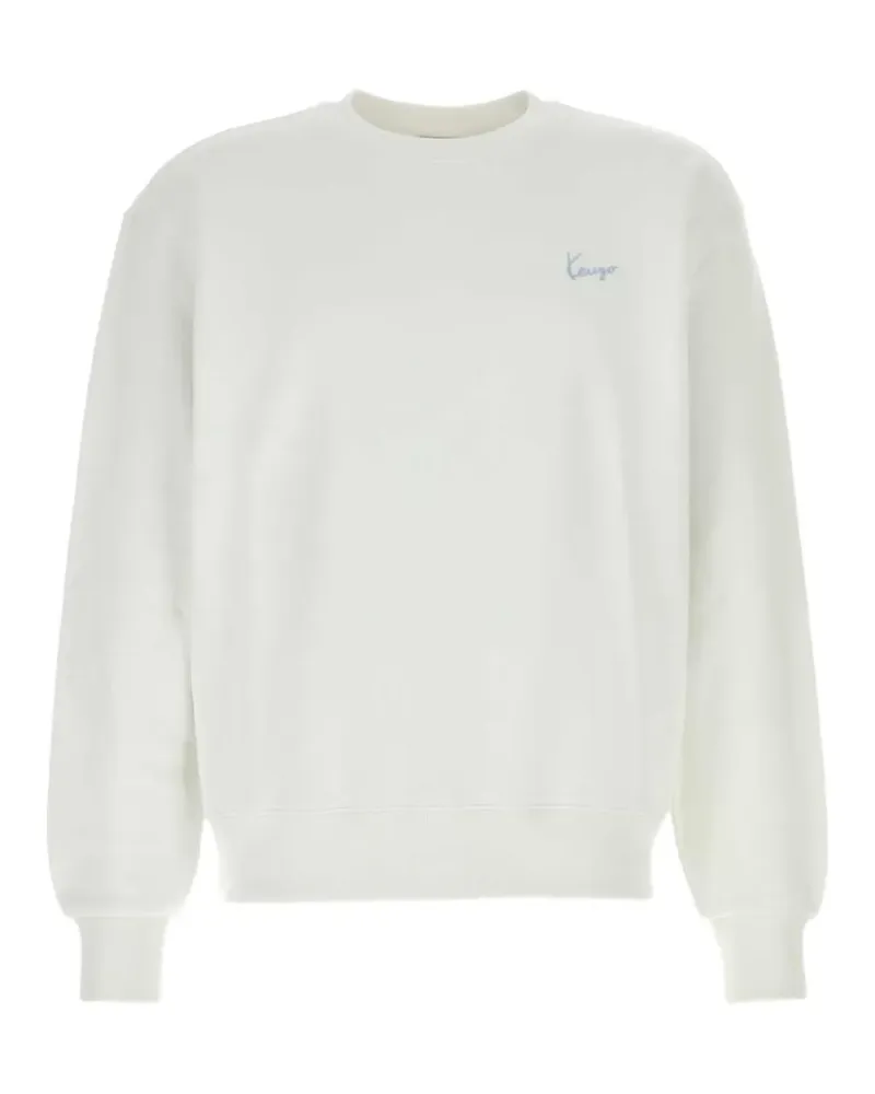 Kenzo Signature logo-embroidered cotton sweater - Weiß Weiß