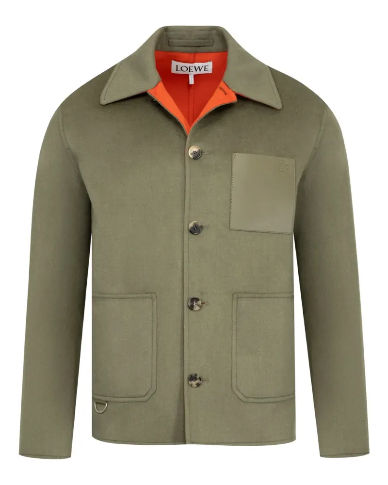 Loewe patch-pockets shirt jacket - Grün Grün