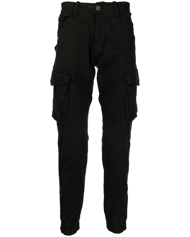 Alpha Industries Cargohose im Tapered-Design - Schwarz Schwarz