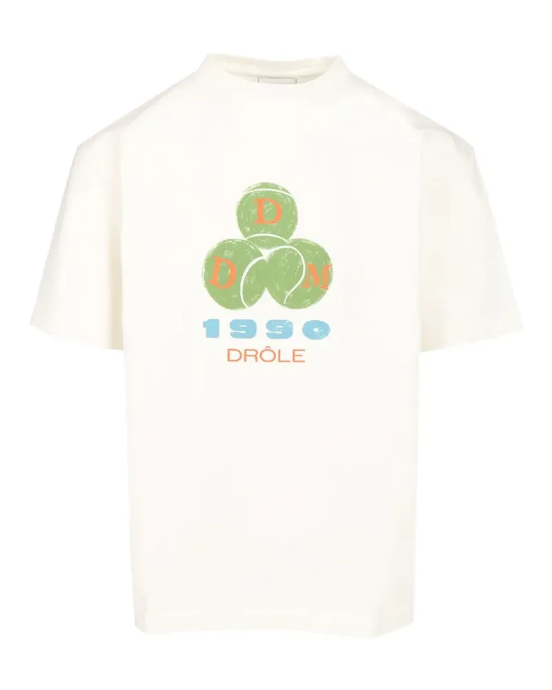 Drôle de Monsieur Drôle 1990 graphic-print T-shirt - Weiß Weiß