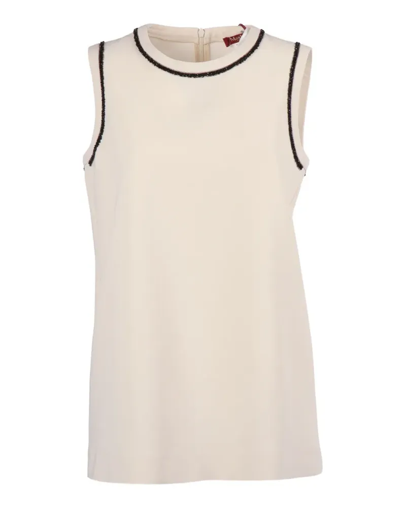Max Mara Zaino Pullunder mit Perlenverzierung - Nude Nude