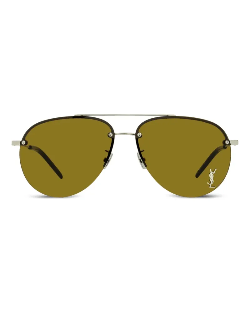Saint Laurent Rahmenlose 11/F M Classic Pilotenbrille - Silber Silber