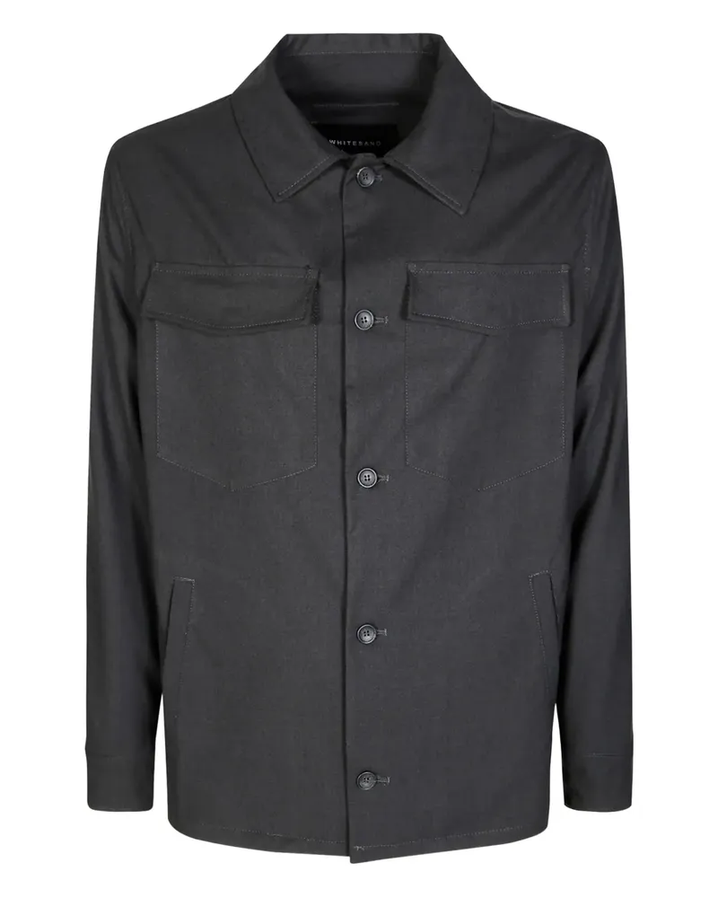 PLAN C Hemdjacke mit geknöpften Taschen - Grau Grau