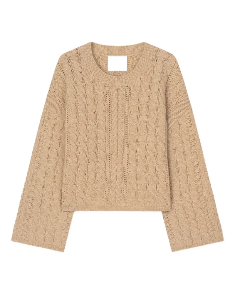 AERON Pullover mit Zopfmuster - Nude Nude