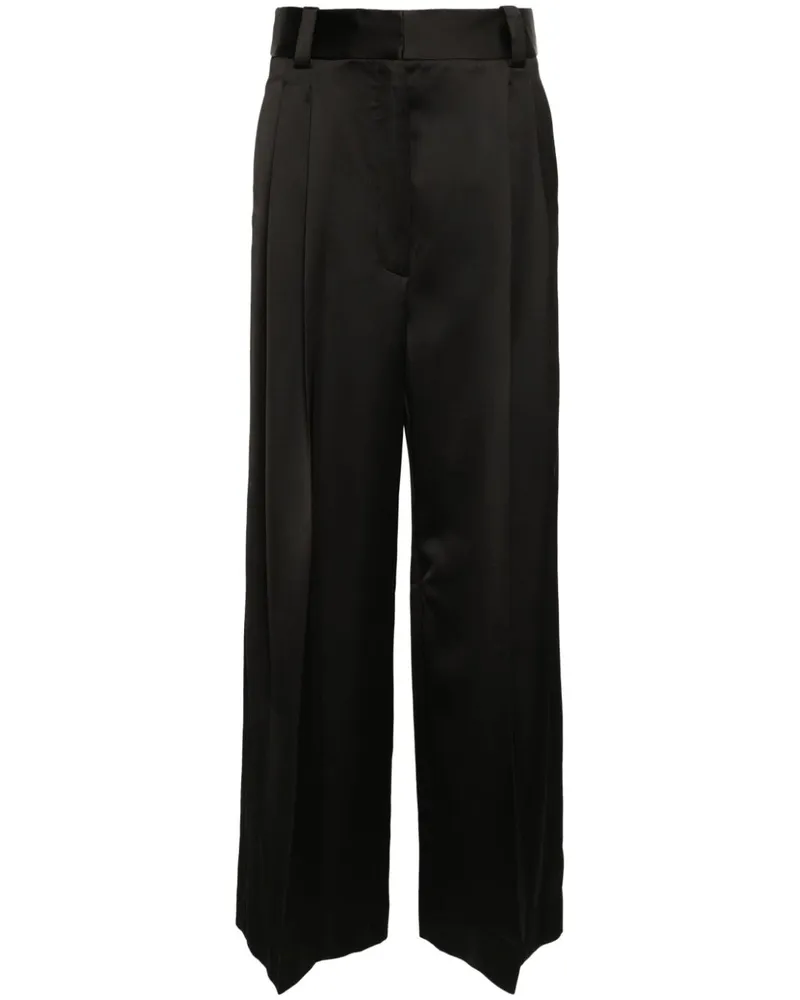 KHAITE Simone Hose aus Satin - Schwarz Schwarz