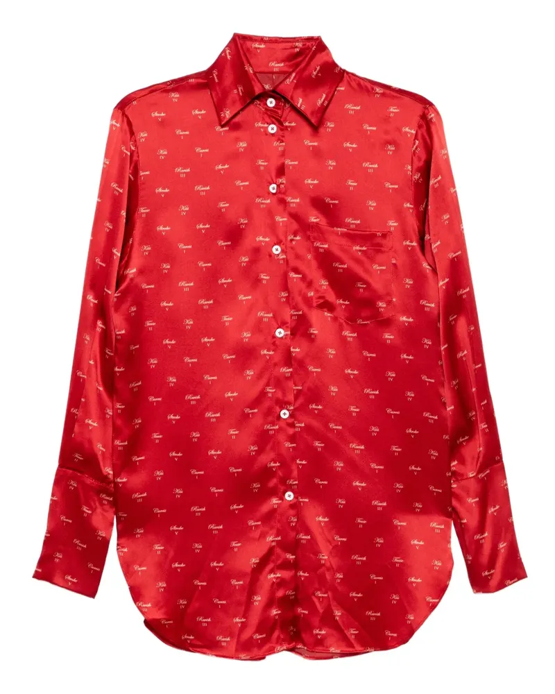 Kiki De Montparnasse Pyjama-Oberteil mit Kuss-Print - Rot Rot