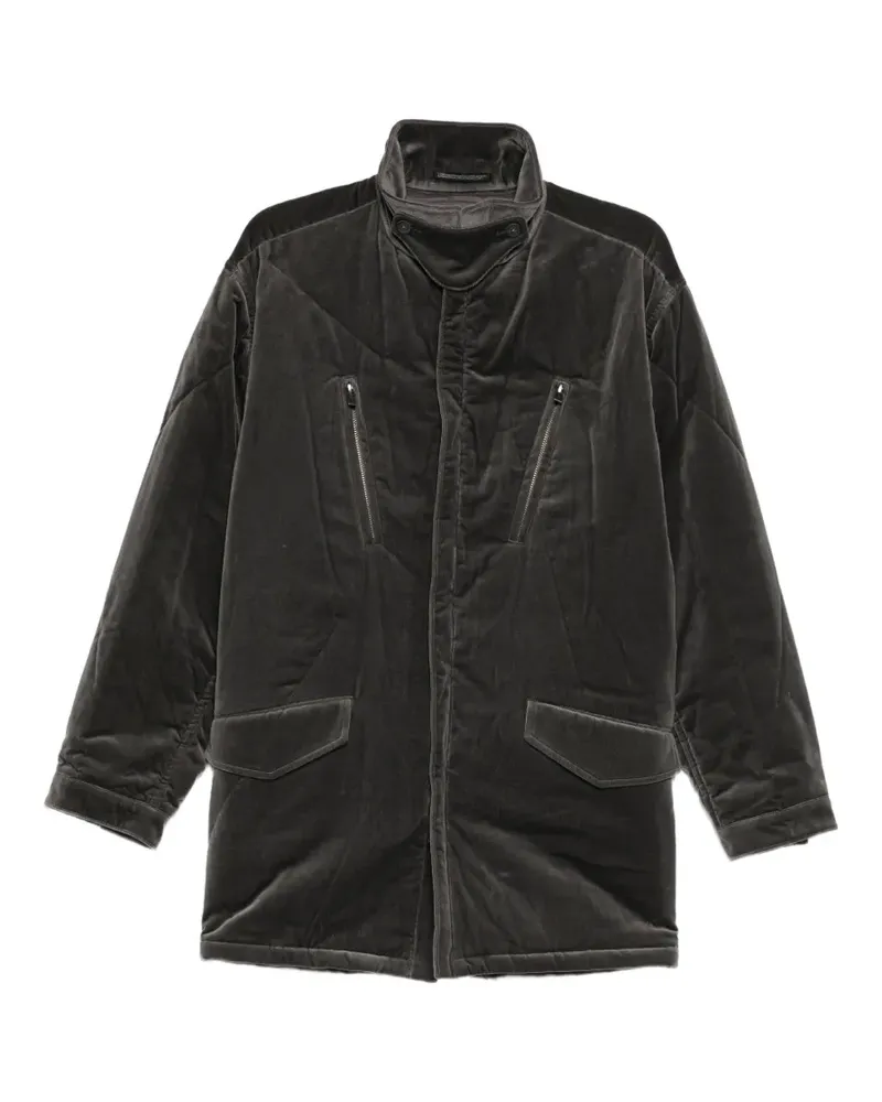 Yohji Yamamoto velvet padded jacket - Grau Grau