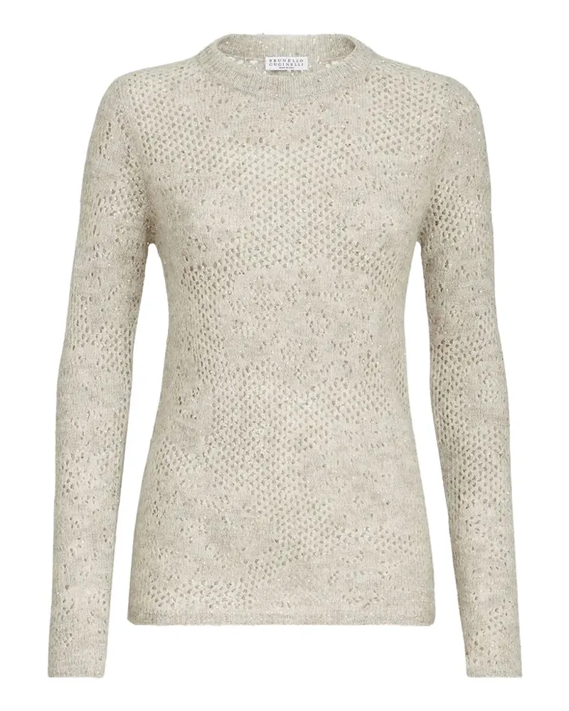 Brunello Cucinelli Pullover mit Pailletten - Nude Nude