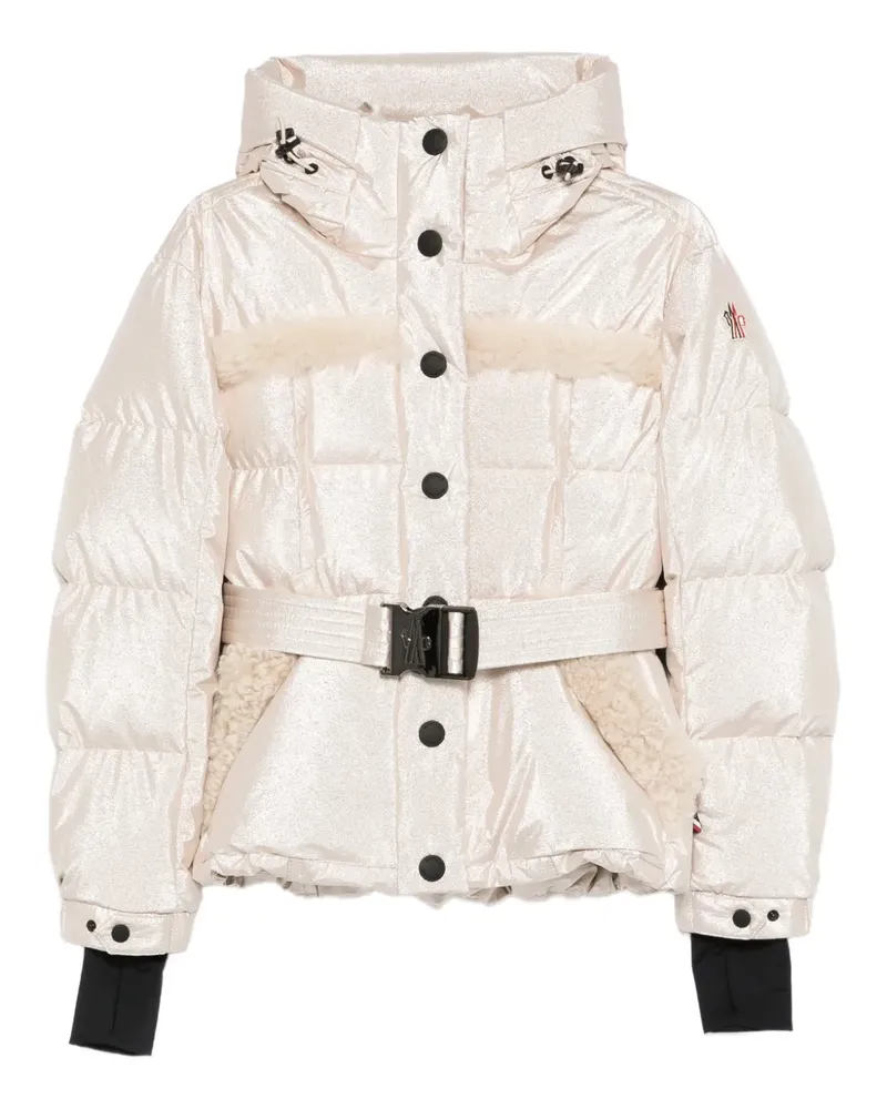 Moncler Jacke mit Shearling-Besatz - Nude Nude