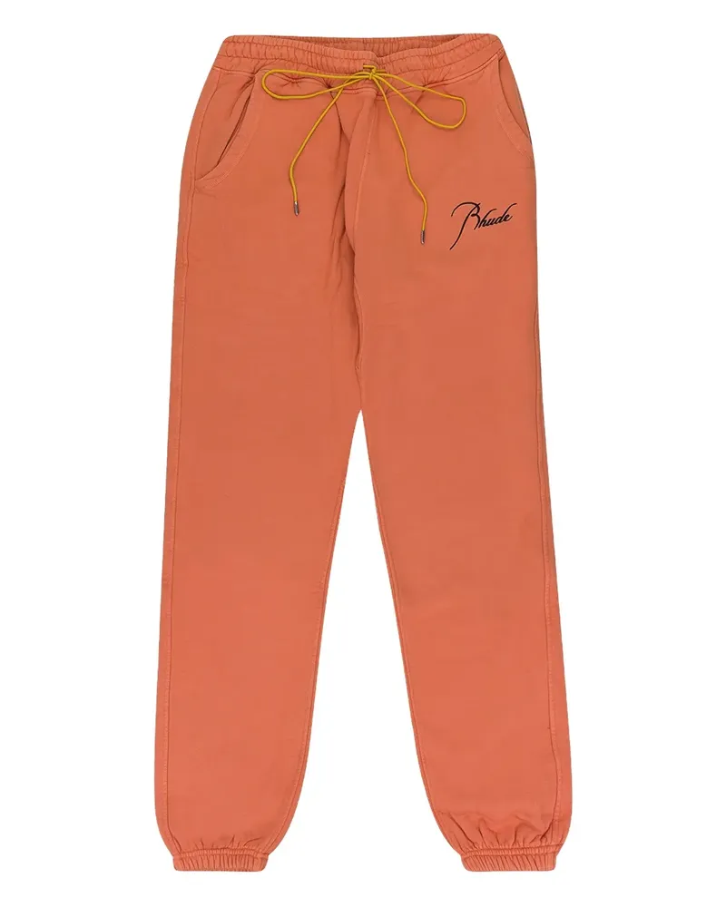 RHUDE drawstring-fastening track pants - Orange Orange