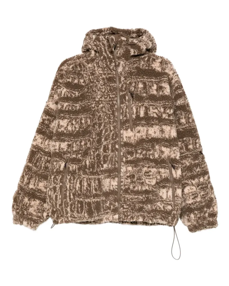 adidas Fleecejacke mit Kapuze - Braun Braun
