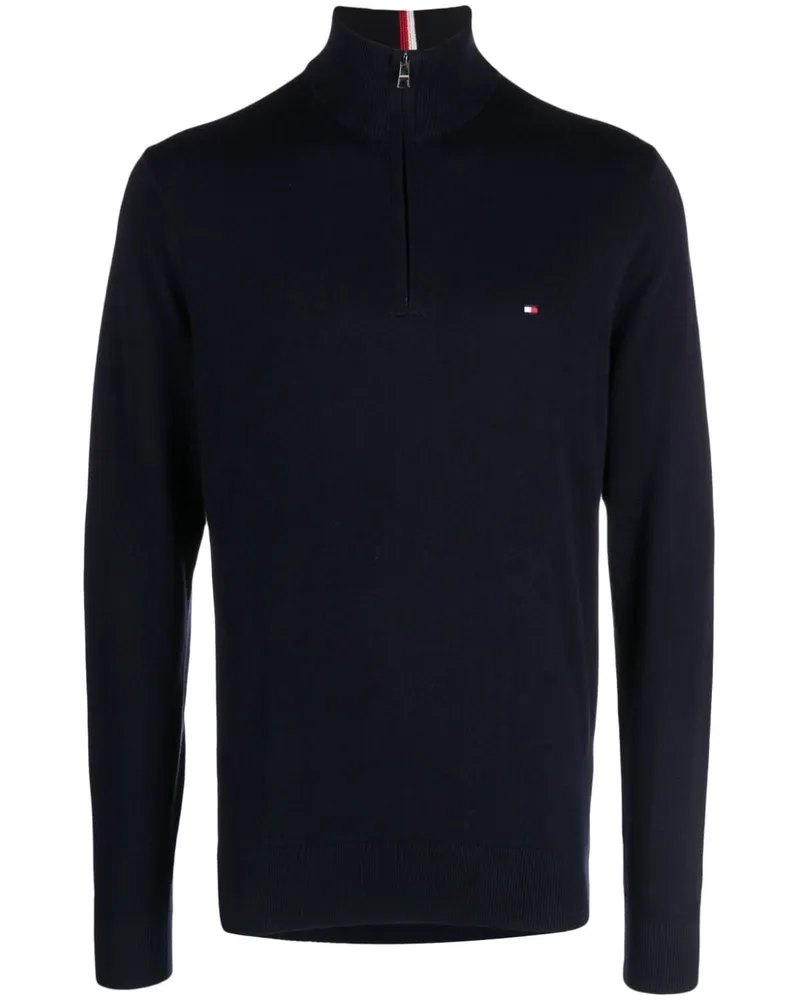Tommy Hilfiger Pullover mit Reißverschluss - Blau Blau