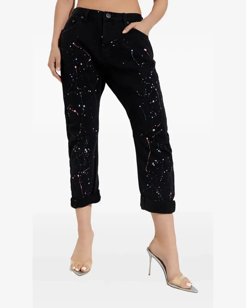 One Teaspoon Saints paint-splatter jeans - Schwarz Schwarz