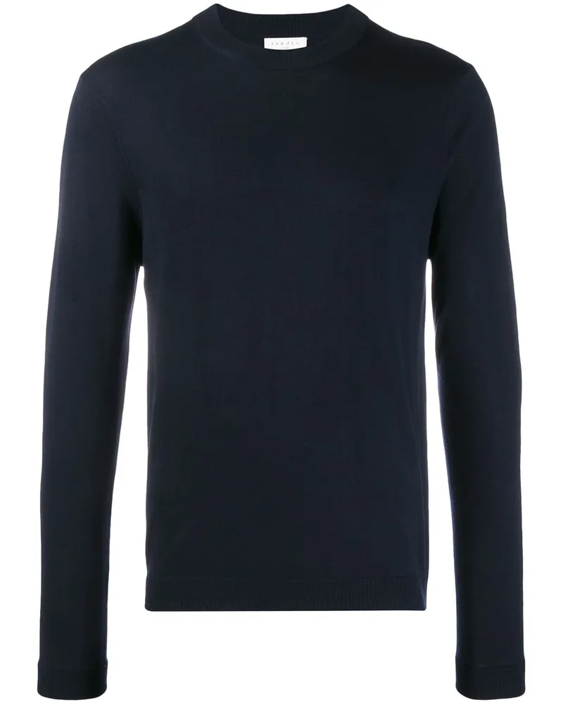 Sandro Pullover mit rundem Ausschnitt Blau