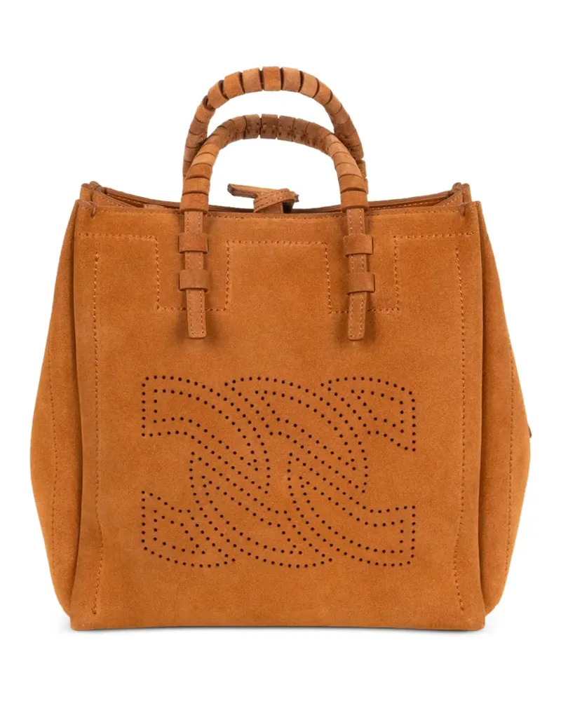 Casadei perforated-logo tote bag - Braun Braun