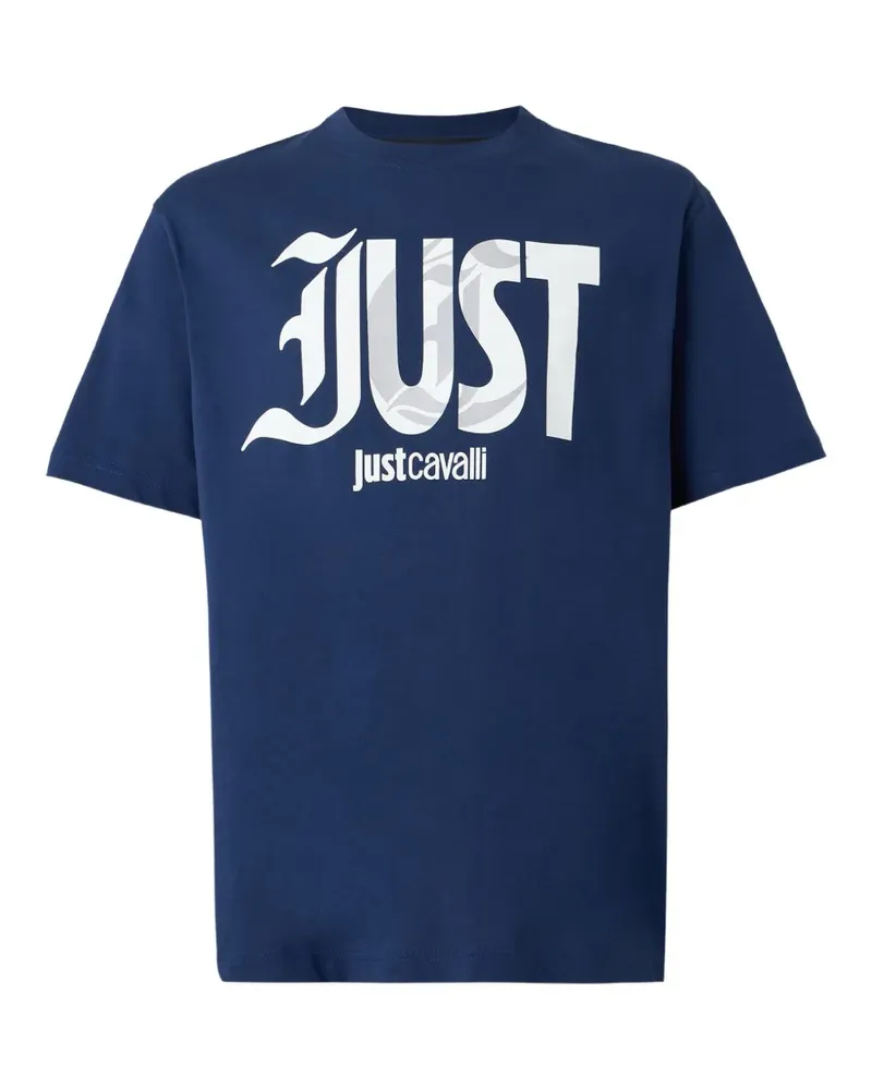 Just Cavalli logo-print T-shirt - Blau Blau