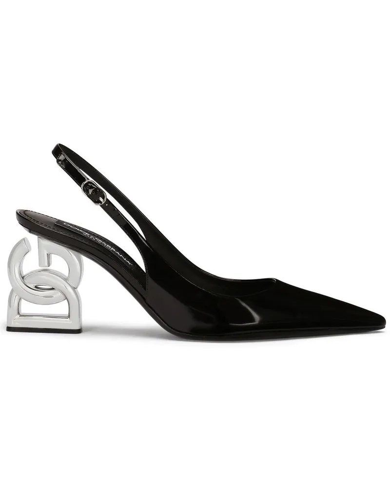 Dolce & Gabbana 3.5 Slingback-Pumps aus Lackleder - Schwarz Schwarz