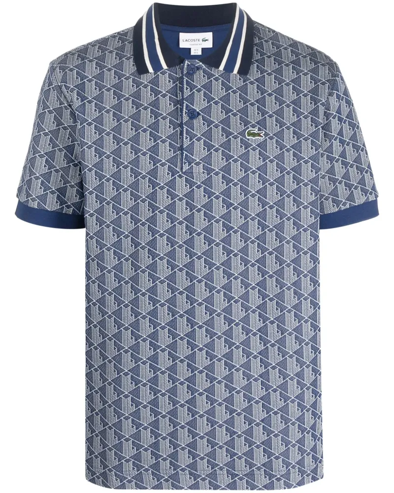 Lacoste Poloshirt mit Monogramm - Blau Blau