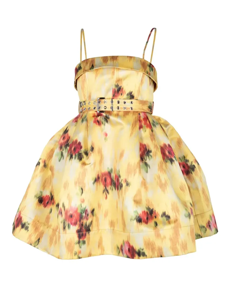 Ganni printed mini dress - Gelb Gelb