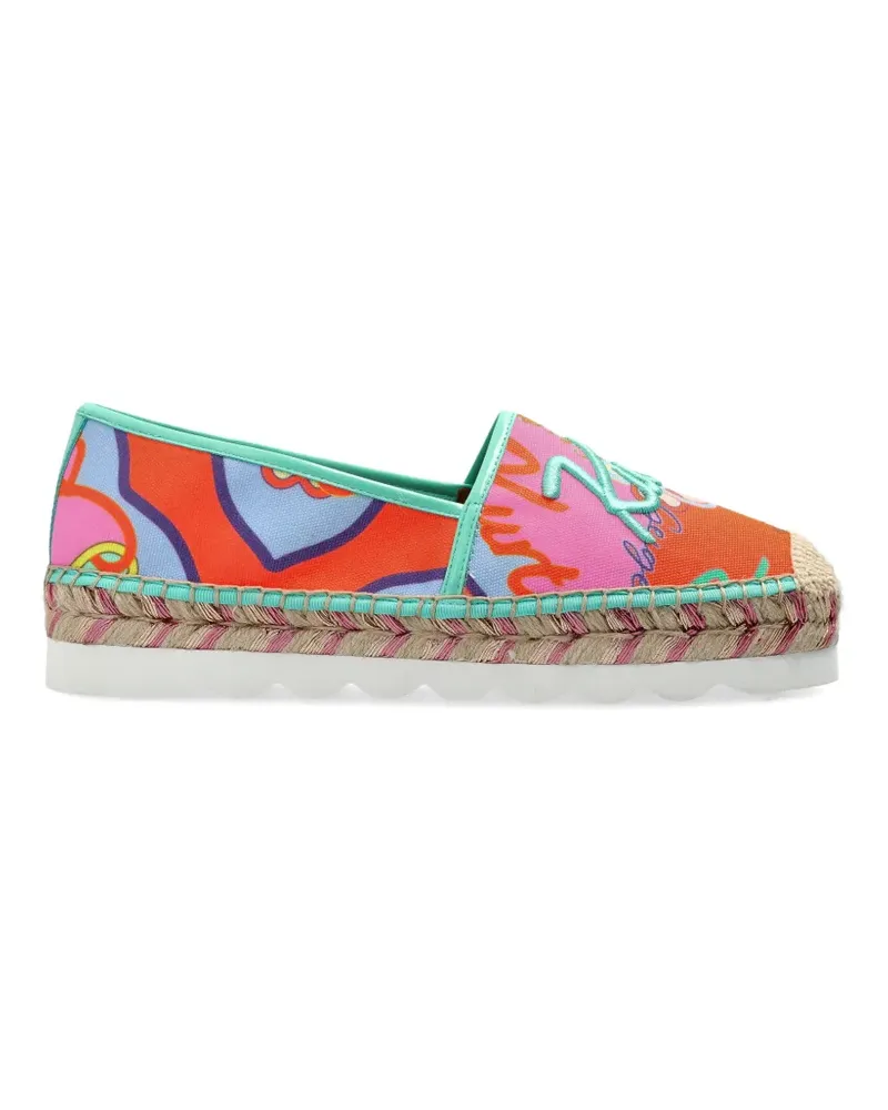 Kurt Geiger Kurt Cleated printed espadrille - Orange Orange
