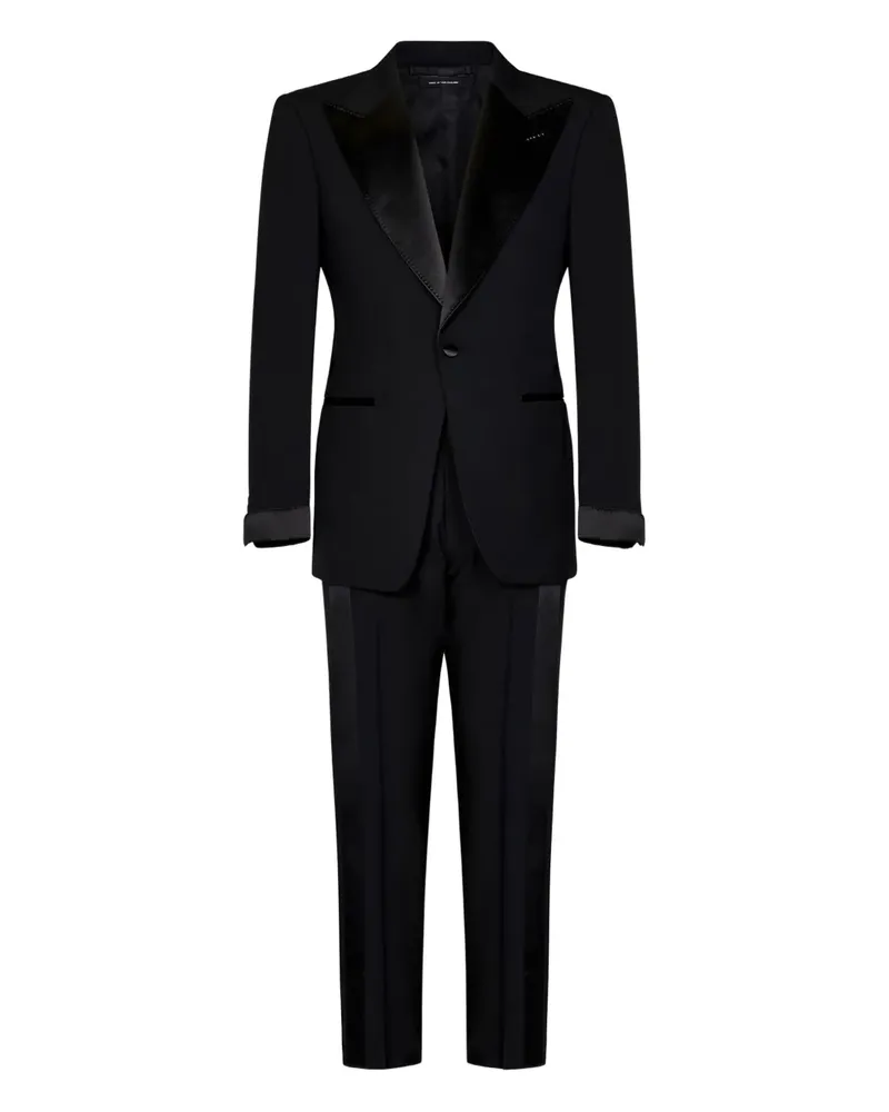 Tom Ford Einreihiger Anzug - Schwarz Schwarz