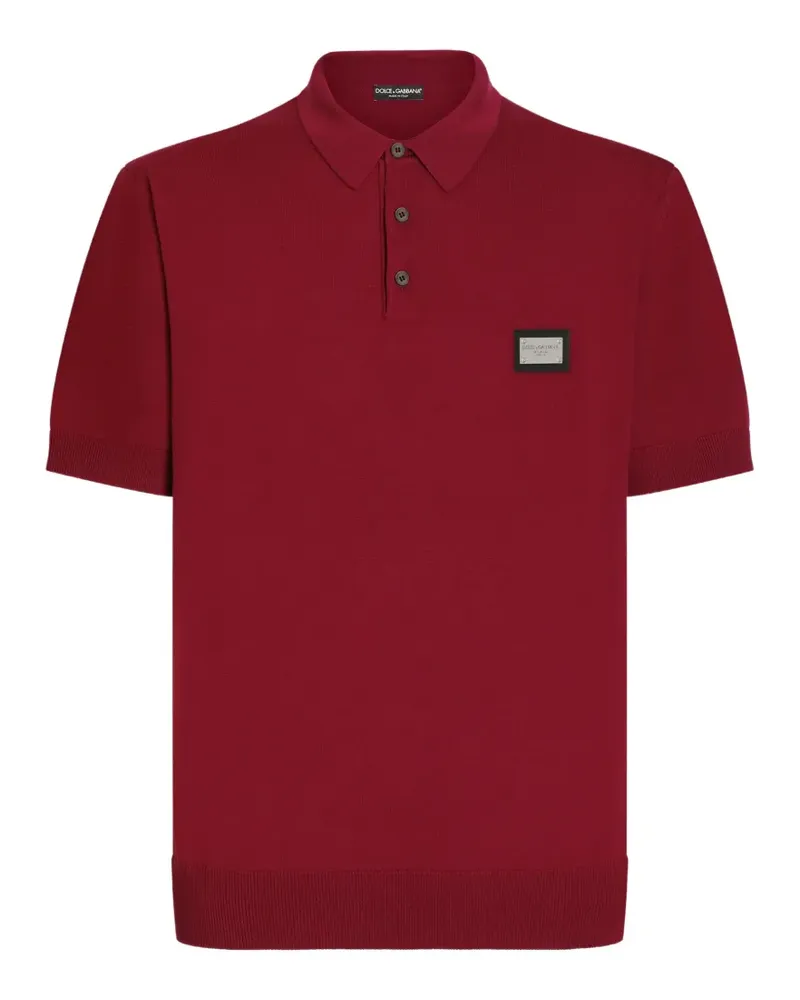 Dolce & Gabbana Poloshirt mit Logo-Detail - Rot Rot