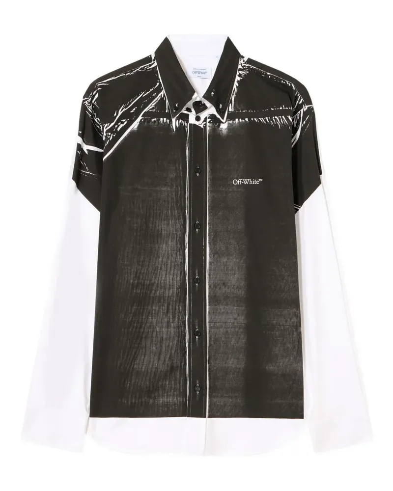 OFF-WHITE Negative Bookish poplin shirt - Weiß Weiß