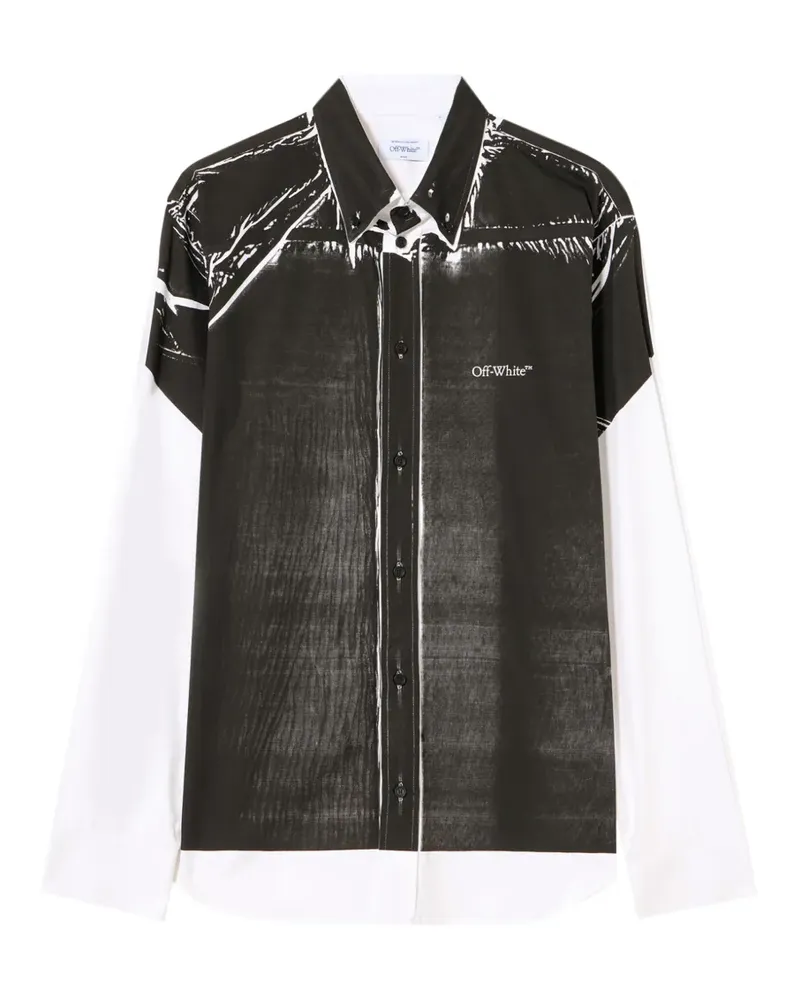 OFF-WHITE Negative Bookish regular shirt - Weiß Weiß