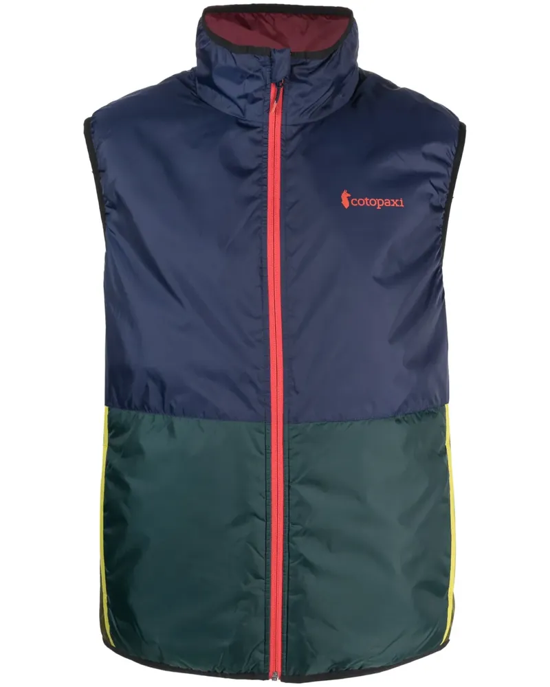 Cotopaxi Wendbare Weste mit Logo-Print - Blau Blau