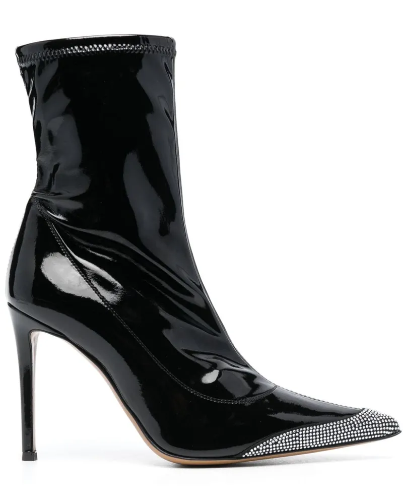 Alexandre Vauthier Stiefeletten mit Kristallen - Schwarz Schwarz