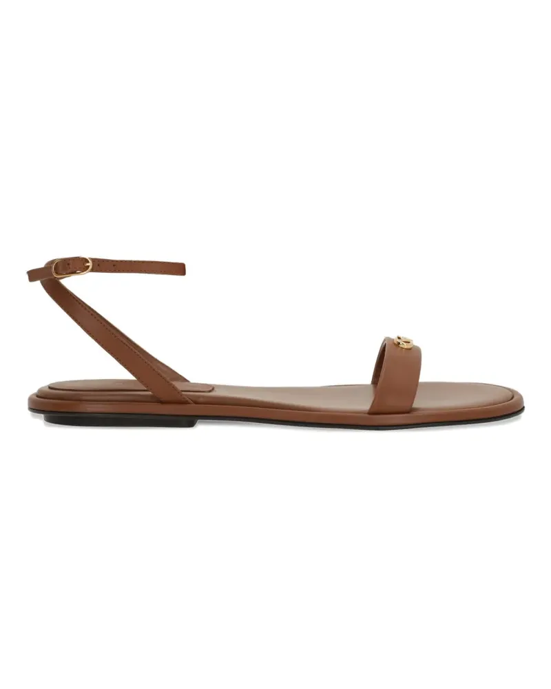 Sergio Rossi logo-detail round-toe sandals - Braun Braun