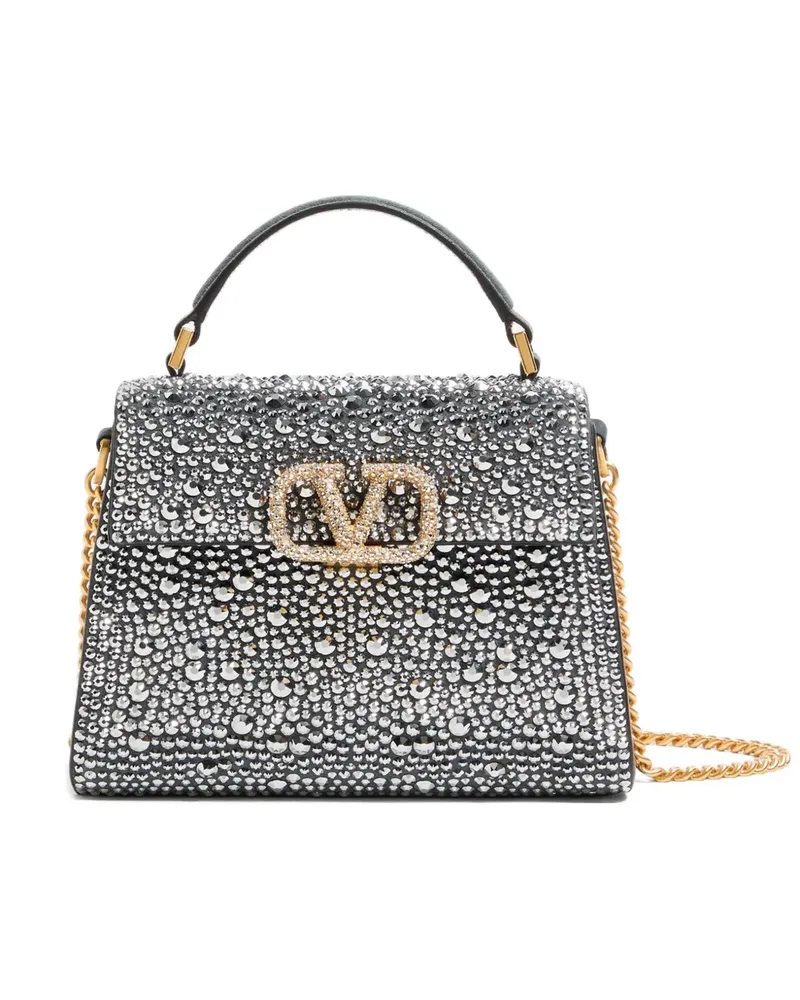 Valentino Garavani Mini VSling VLogo Signature Schultertasche - Silber Silber