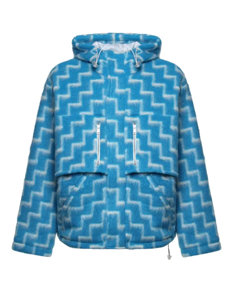 BONSAI geometric-pattern jacket - Blau Blau