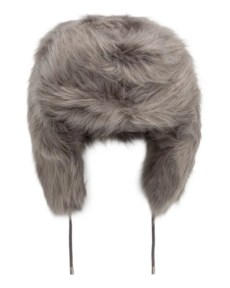 Patrizia Pepe Hut aus Faux Fur - Grau Grau