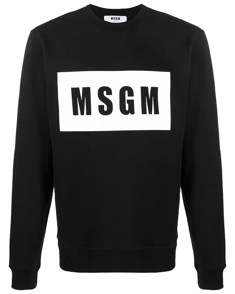 MSGM Sweatshirt mit Logo-Print - Schwarz Schwarz