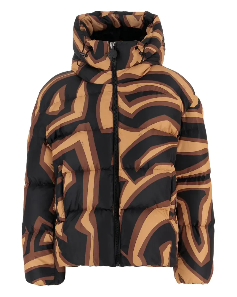 Emilio Pucci hooded patterned jacket - Schwarz Schwarz