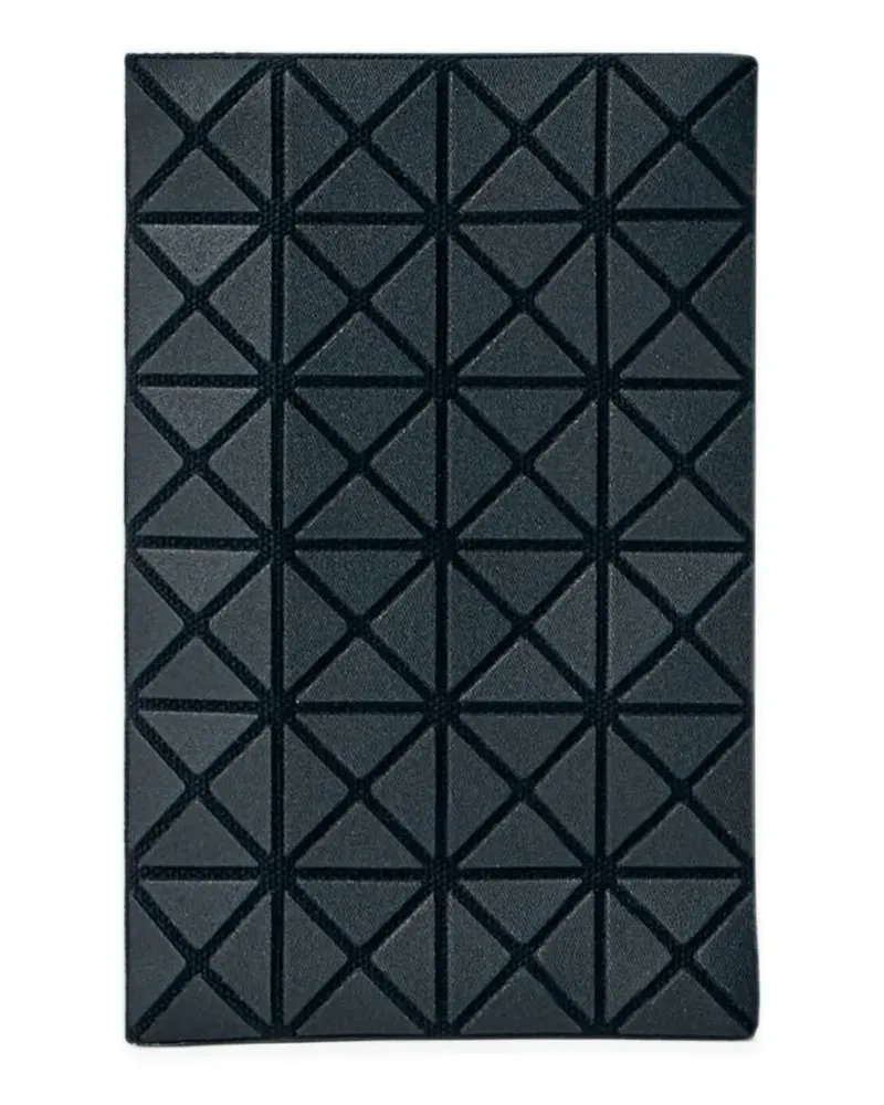 Issey Miyake geometric-embossed card holder - Schwarz Schwarz