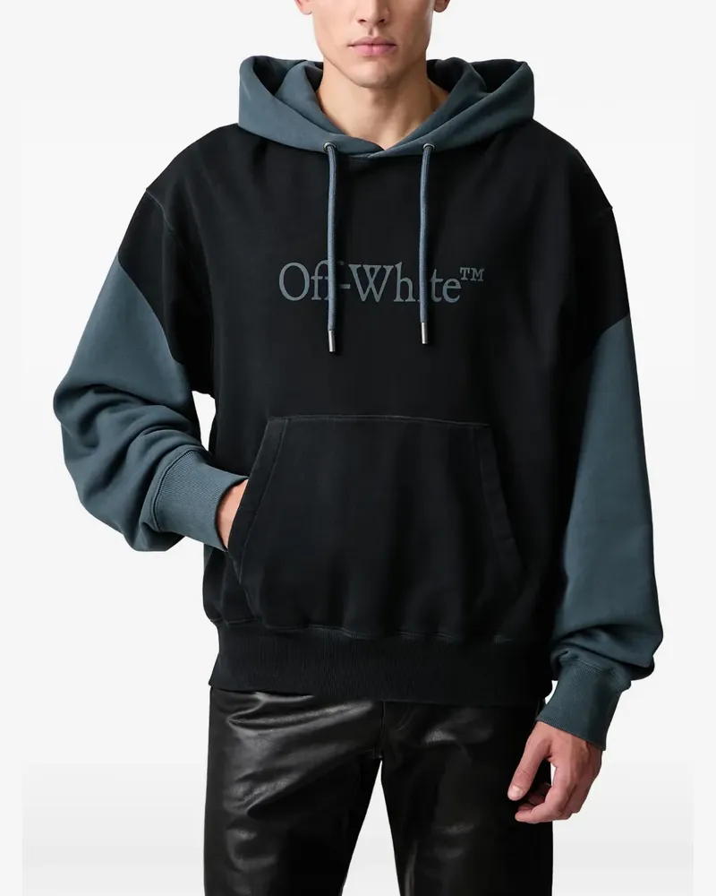 OFF-WHITE Negative Big Bookish Hoodie in Colour-Block-Optik - Schwarz Schwarz