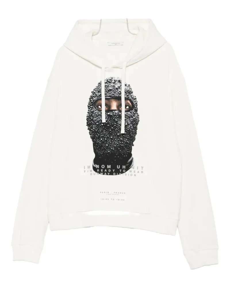 IH NOM UH NIT balaclava-print hoodie - Weiß Weiß