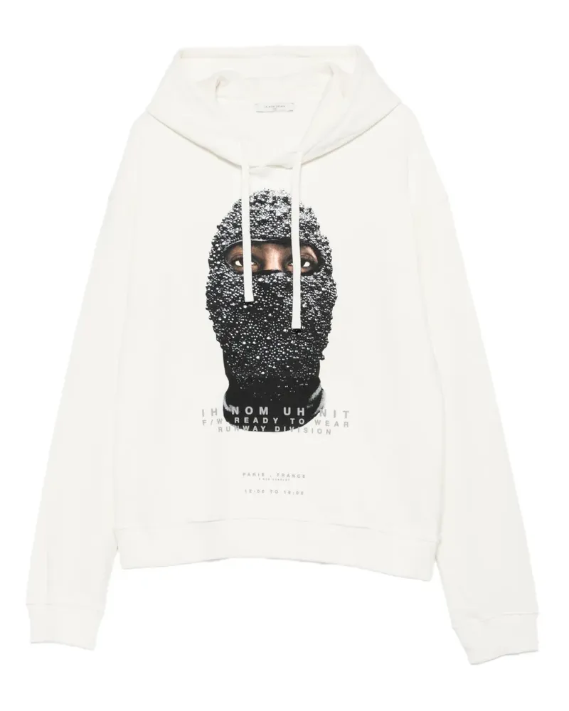 IH NOM UH NIT balaclava-print hoodie - Weiß Weiß