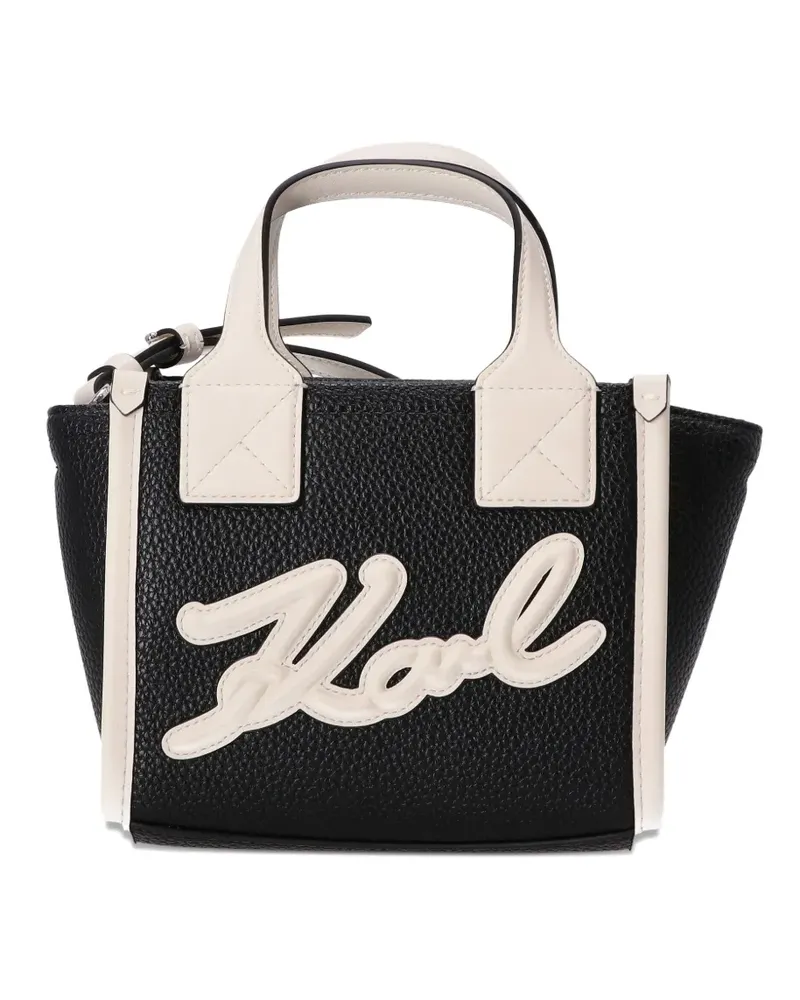 Karl Lagerfeld Tote Bag mit Logo - Schwarz Schwarz