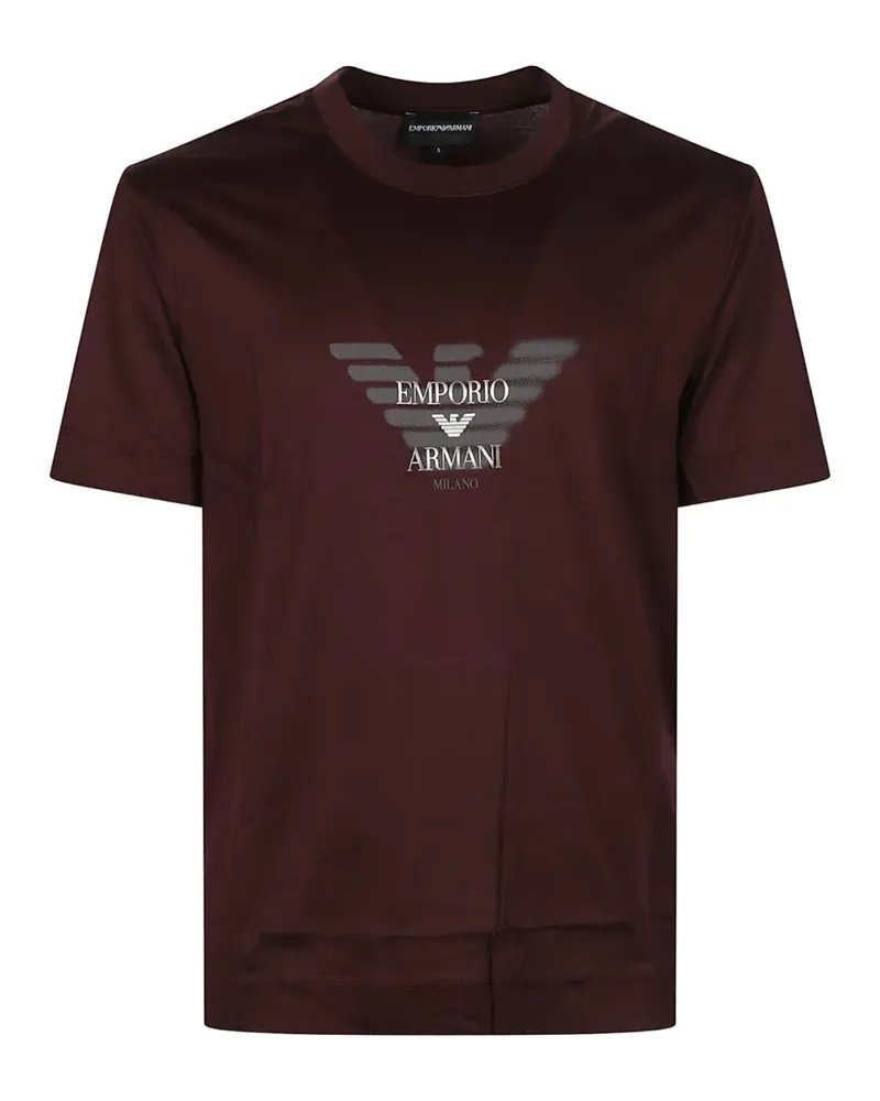 Emporio Armani logo-print short-sleeve T-shirt - Rot Rot