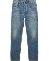 Burberry Ausgeblichene Straight-Leg-Jeans Blau