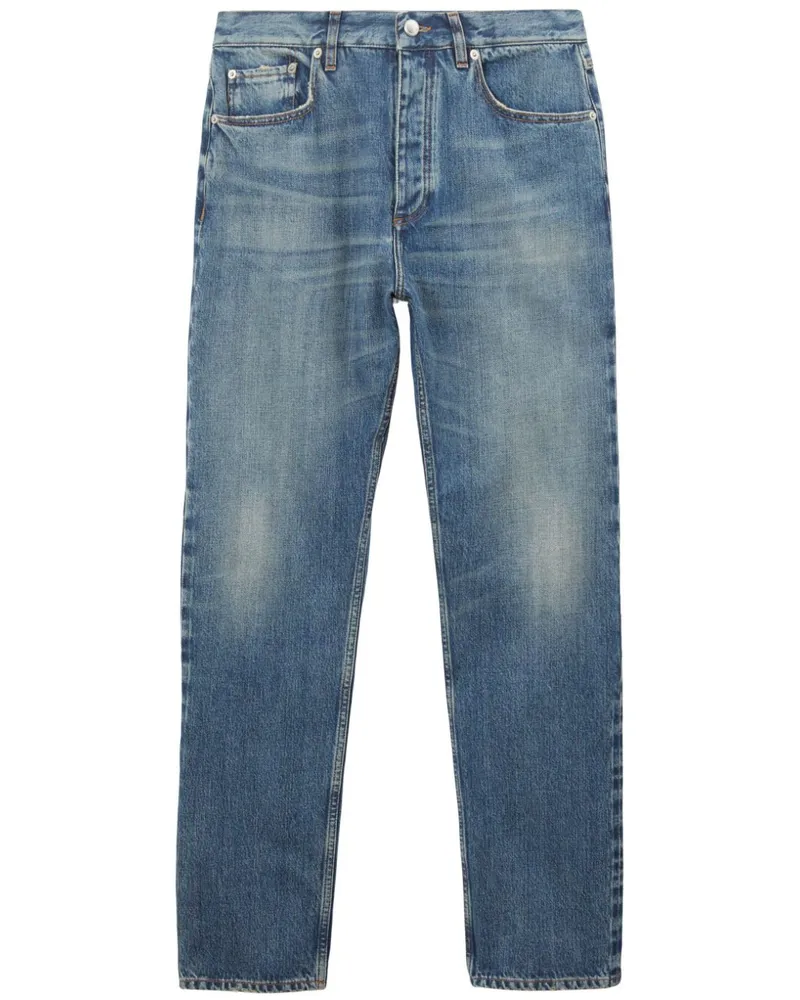 Burberry Ausgeblichene Straight-Leg-Jeans Blau