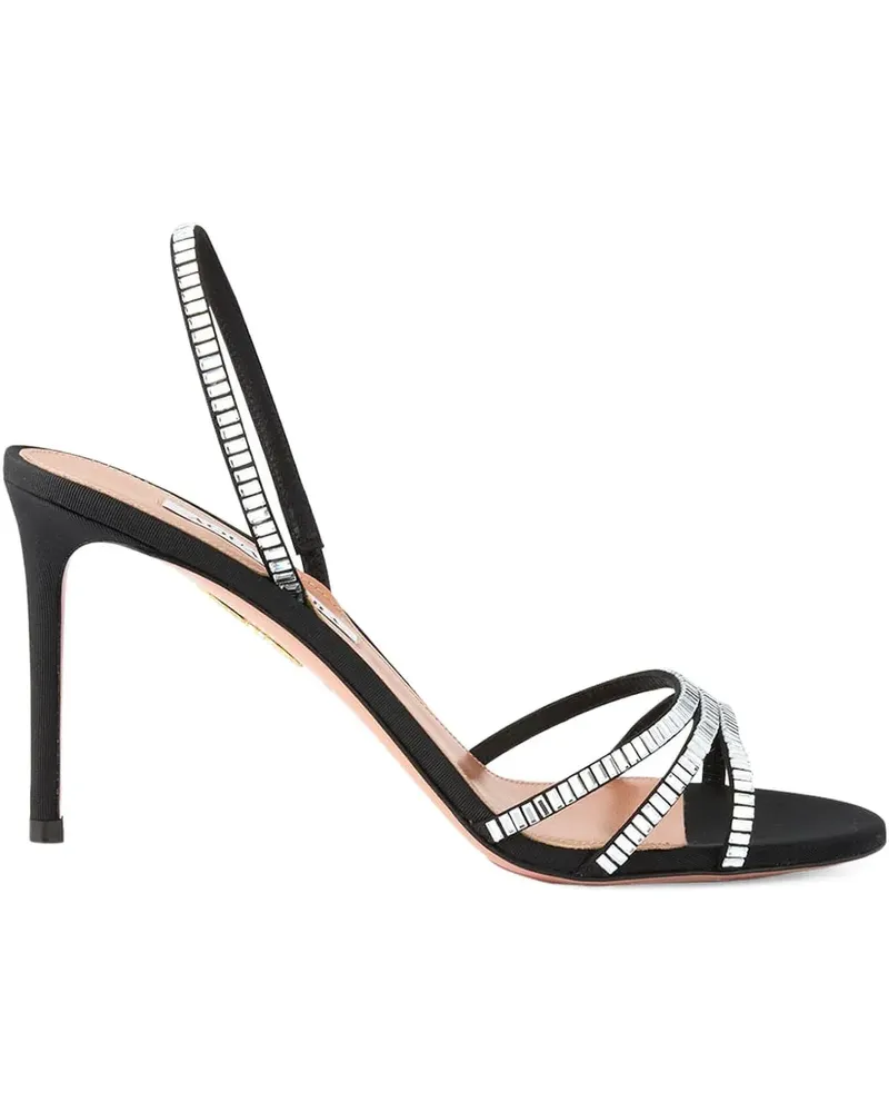 Aquazzura crystal-embellished slingback sandals - Schwarz Schwarz