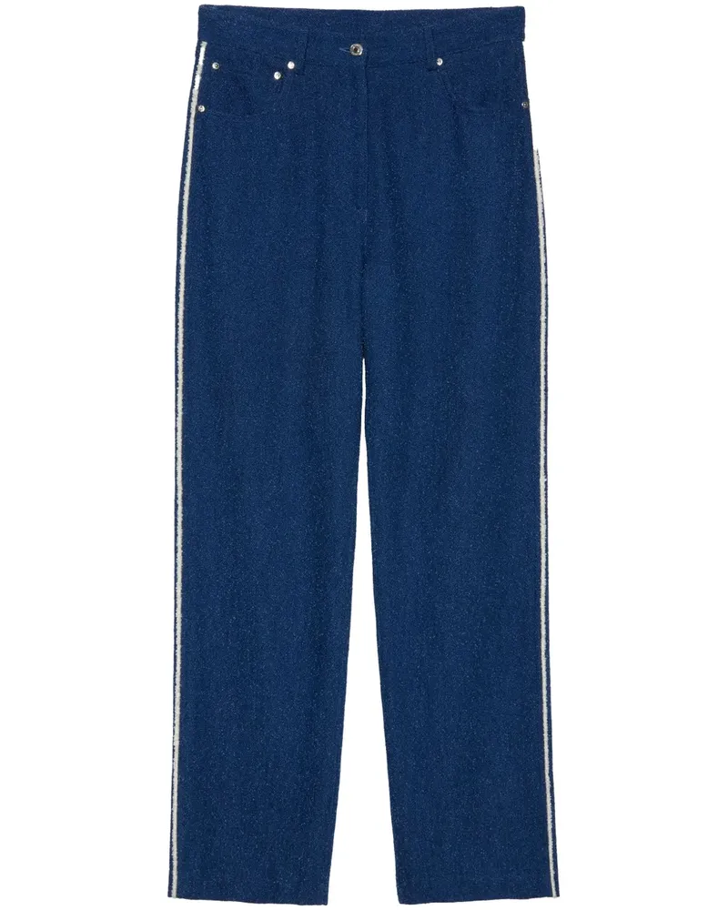 MSGM Hose aus Bouclé - Blau Blau