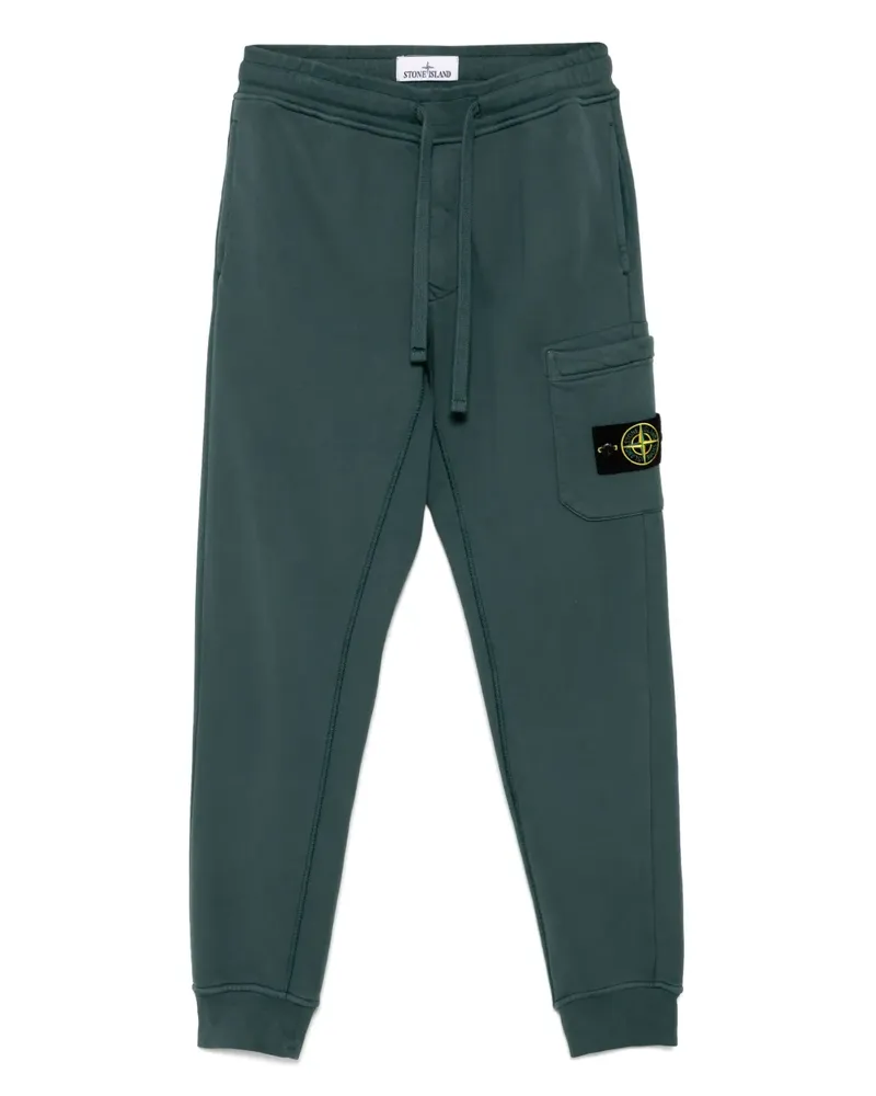 Stone Island Hose mit Logo-Patch - Grün Grün