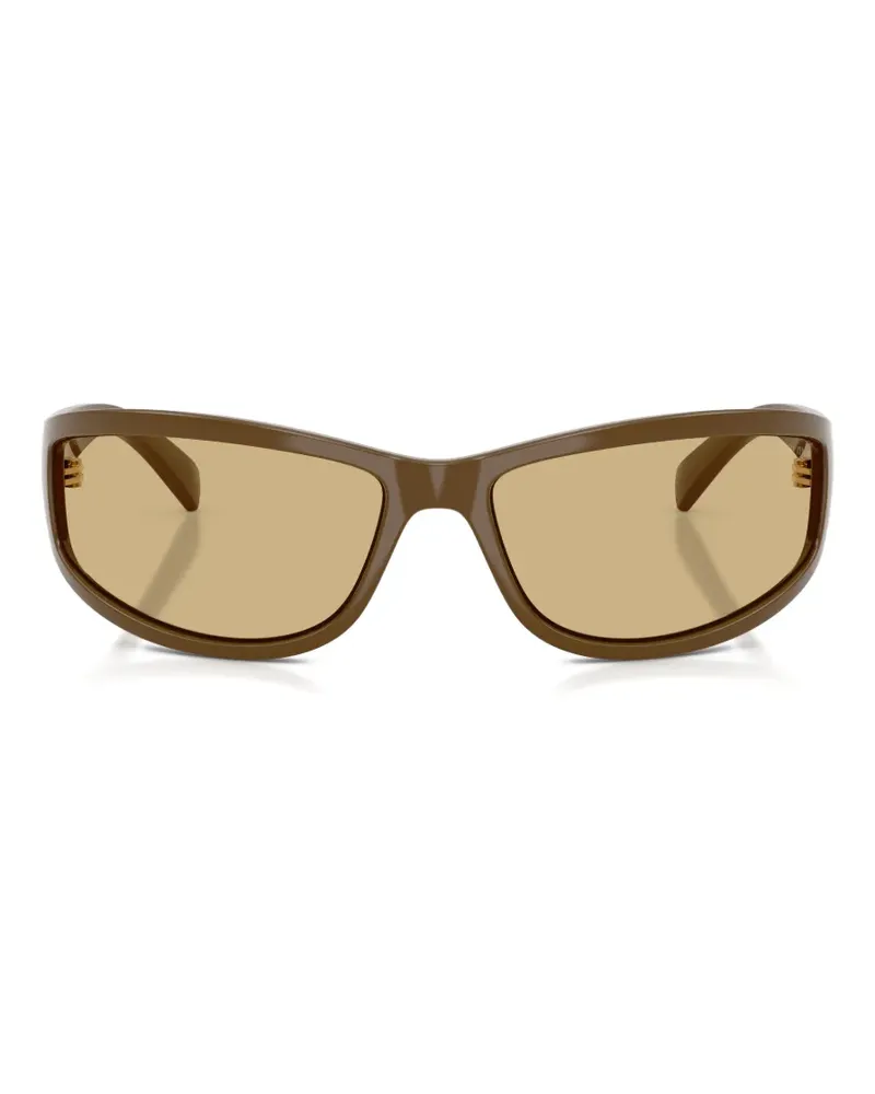 Miu Miu rectangle-frame sunglasses - Braun Braun